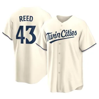 Women's Majestic Minnesota Twins #43 Addison Reed Replica White Home Cool  Base MLB Jersey