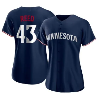 Women's Majestic Minnesota Twins #43 Addison Reed Replica White Home Cool  Base MLB Jersey